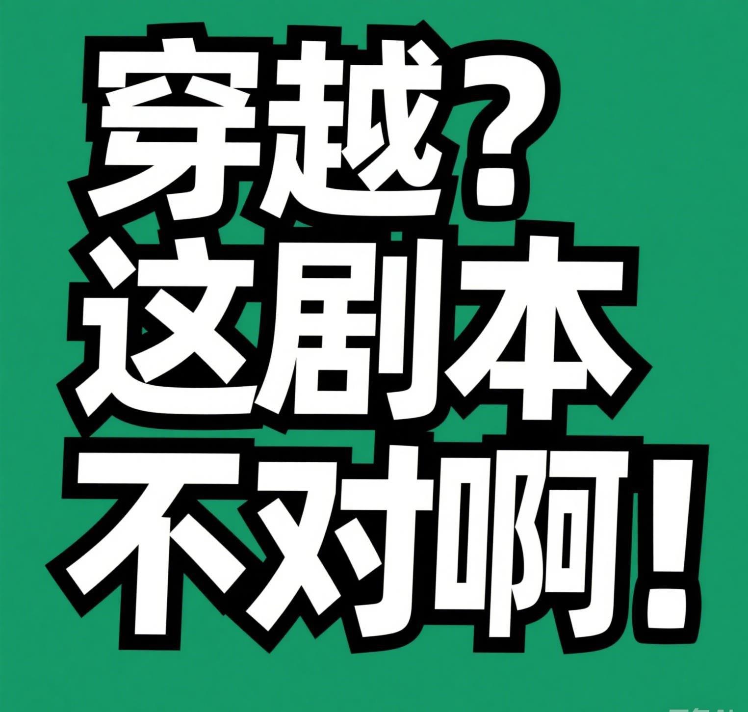 穿越?这剧本不对啊!